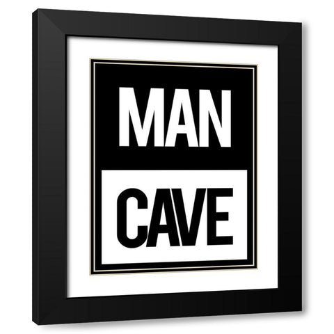 Man Cave Black Modern Wood Framed Art Print with Double Matting by Villa, Mlli
