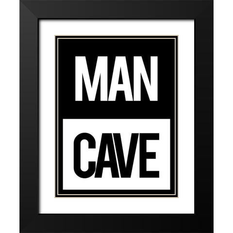 Man Cave Black Modern Wood Framed Art Print with Double Matting by Villa, Mlli
