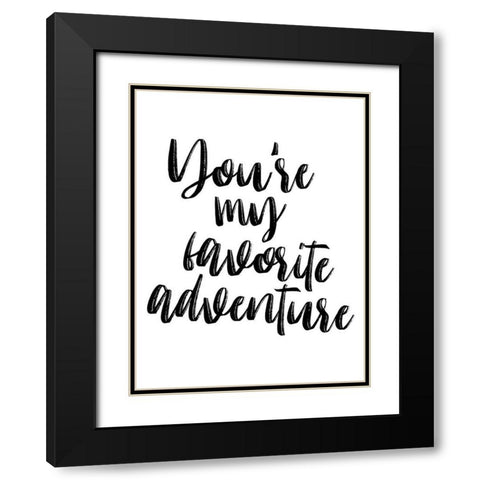 Your My Black Modern Wood Framed Art Print with Double Matting by Villa, Mlli