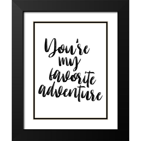 Your My Black Modern Wood Framed Art Print with Double Matting by Villa, Mlli