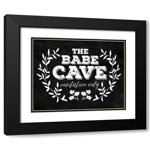 The Babe Cave White Black Modern Wood Framed Art Print with Double Matting by Villa, Mlli