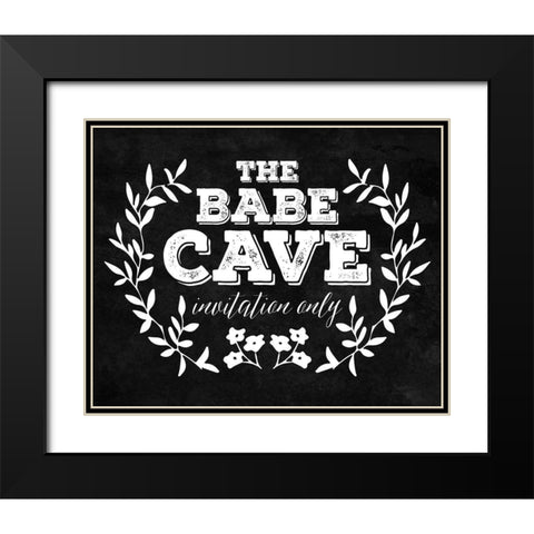 The Babe Cave White Black Modern Wood Framed Art Print with Double Matting by Villa, Mlli