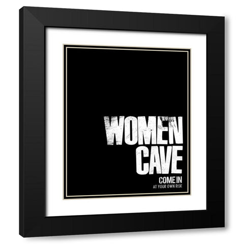 Women Cave Risk Black Modern Wood Framed Art Print with Double Matting by Villa, Mlli