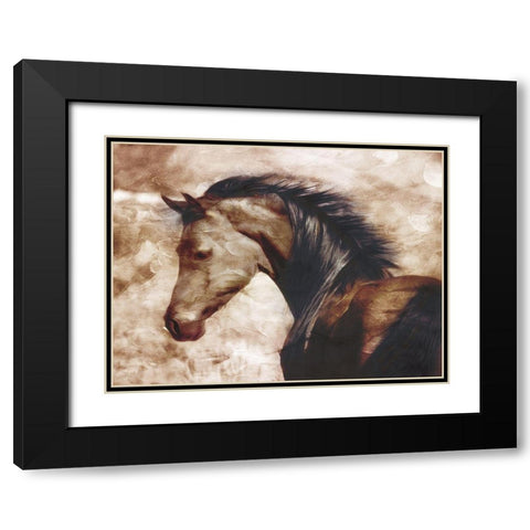 Look At The Horse Black Modern Wood Framed Art Print with Double Matting by Villa, Milli