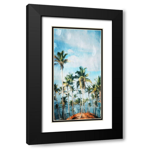 Beach Palm Out Black Modern Wood Framed Art Print with Double Matting by Villa, Mlli