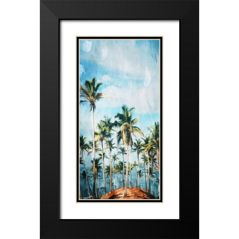 Beach Palm Out Black Modern Wood Framed Art Print with Double Matting by Villa, Mlli