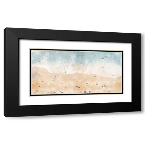 Beach Fun Black Modern Wood Framed Art Print with Double Matting by Villa, Mlli