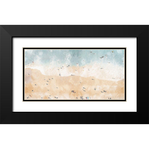 Beach Fun Black Modern Wood Framed Art Print with Double Matting by Villa, Mlli