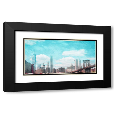 City Sky Black Modern Wood Framed Art Print with Double Matting by Villa, Mlli