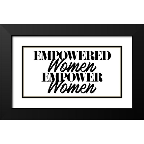 Empowered Black Modern Wood Framed Art Print with Double Matting by Villa, Mlli