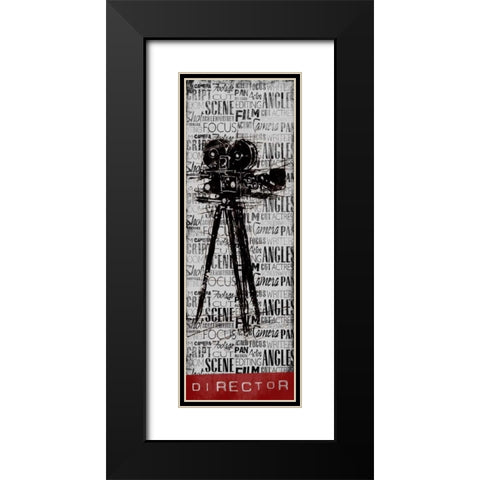 Director Black Modern Wood Framed Art Print with Double Matting by OnRei