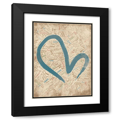 LOVE SOMEONE Black Modern Wood Framed Art Print with Double Matting by OnRei
