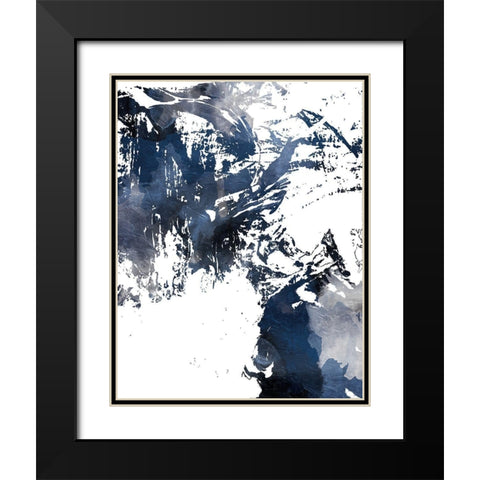 Blue Jay Mess Black Modern Wood Framed Art Print with Double Matting by On Rei