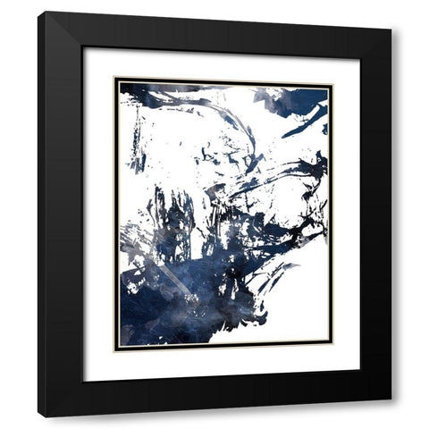 Blue Jay Mix Black Modern Wood Framed Art Print with Double Matting by On Rei