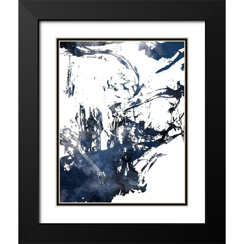 Blue Jay Mix Black Modern Wood Framed Art Print with Double Matting by On Rei