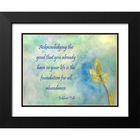 Acknowledging The Good Black Modern Wood Framed Art Print with Double Matting by Pearson, Debbie