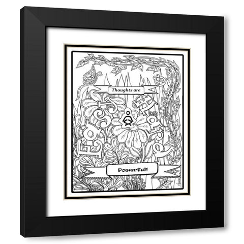 Thoughts are Powerful Black Modern Wood Framed Art Print with Double Matting by Pearson, Debbie