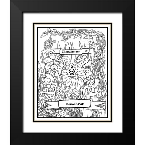 Thoughts are Powerful Black Modern Wood Framed Art Print with Double Matting by Pearson, Debbie
