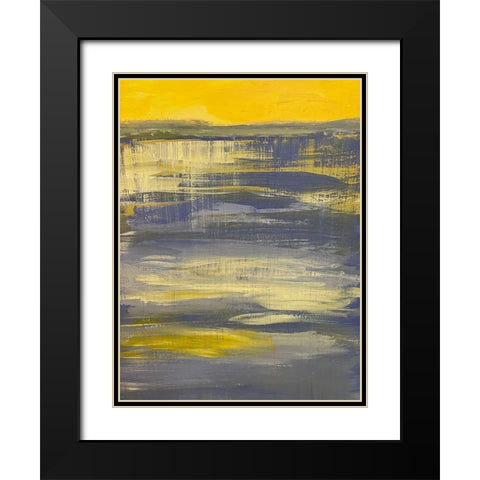 Bright Horizon 1 Black Modern Wood Framed Art Print with Double Matting by Spina, Phyllis
