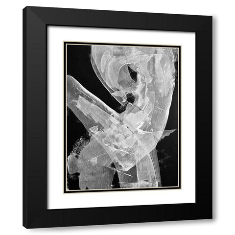 Degenerated Movement Black Modern Wood Framed Art Print with Double Matting by Spina, Phyllis