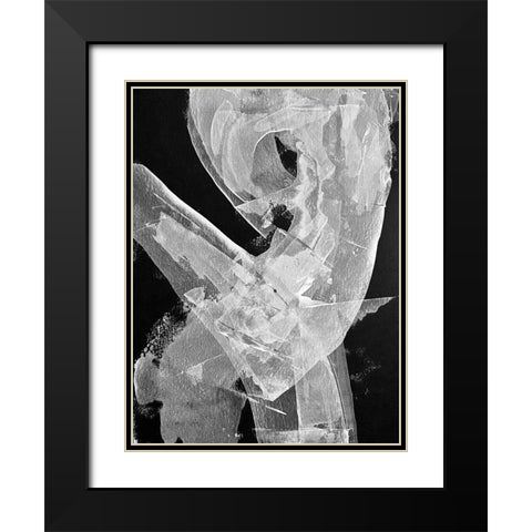 Degenerated Movement Black Modern Wood Framed Art Print with Double Matting by Spina, Phyllis
