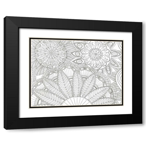 Jungle Flora 3 Less Black Modern Wood Framed Art Print with Double Matting by Varacek, Pam