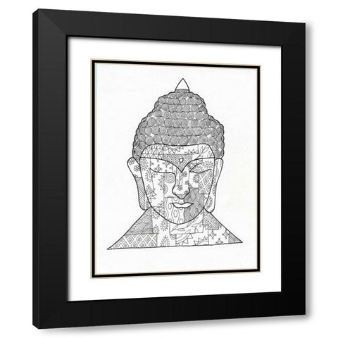 Religious Intent Black Modern Wood Framed Art Print with Double Matting by Varacek, Pam