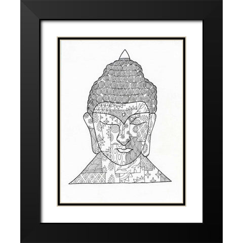 Religious Intent Black Modern Wood Framed Art Print with Double Matting by Varacek, Pam