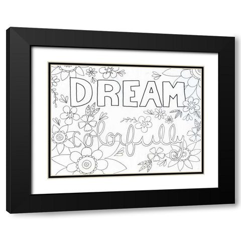 Colorful Dream Black Modern Wood Framed Art Print with Double Matting by Varacek, Pam