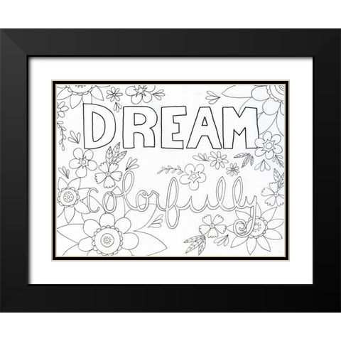 Colorful Dream Black Modern Wood Framed Art Print with Double Matting by Varacek, Pam