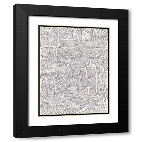 Triangle Jungle 2 Black Modern Wood Framed Art Print with Double Matting by Varacek, Pam