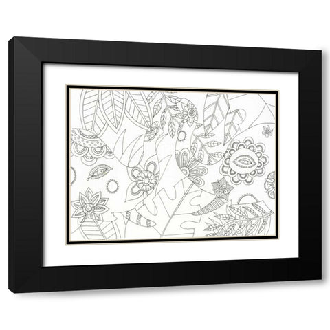 All Seeing Jungle Black Modern Wood Framed Art Print with Double Matting by Varacek, Pam