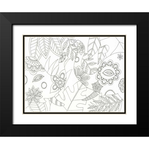 All Seeing Jungle Black Modern Wood Framed Art Print with Double Matting by Varacek, Pam