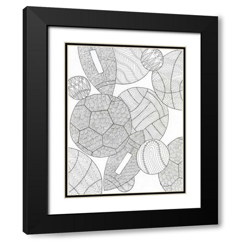 Sports Complex Black Modern Wood Framed Art Print with Double Matting by Varacek, Pam