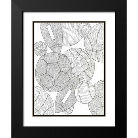 Sports Complex Black Modern Wood Framed Art Print with Double Matting by Varacek, Pam