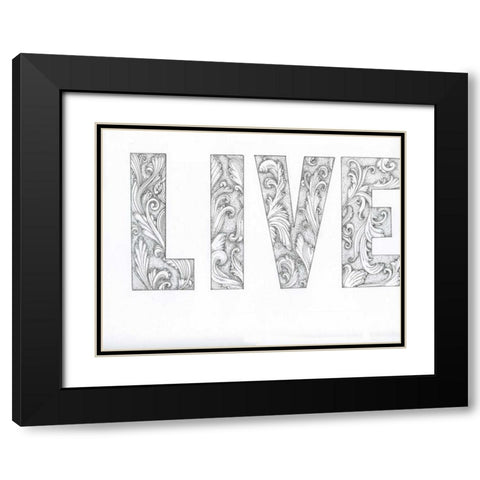 Living Flourishly Black Modern Wood Framed Art Print with Double Matting by Varacek, Pam