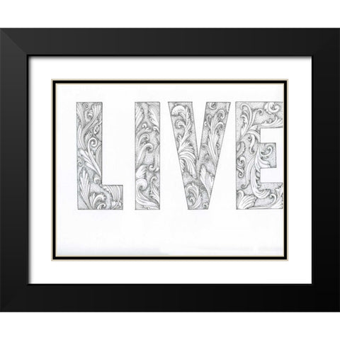 Living Flourishly Black Modern Wood Framed Art Print with Double Matting by Varacek, Pam