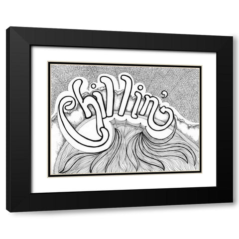 Chillin Free Black Modern Wood Framed Art Print with Double Matting by Varacek, Pam