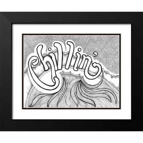 Chillin Free Black Modern Wood Framed Art Print with Double Matting by Varacek, Pam
