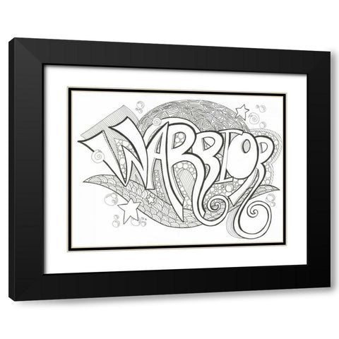 Warrior Within Black Modern Wood Framed Art Print with Double Matting by Varacek, Pam