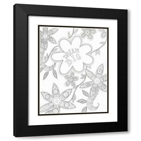 Flourishing Dreams Black Modern Wood Framed Art Print with Double Matting by Varacek, Pam