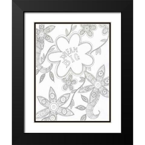 Flourishing Dreams Black Modern Wood Framed Art Print with Double Matting by Varacek, Pam