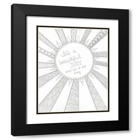 Beautiful Day Black Modern Wood Framed Art Print with Double Matting by Varacek, Pam