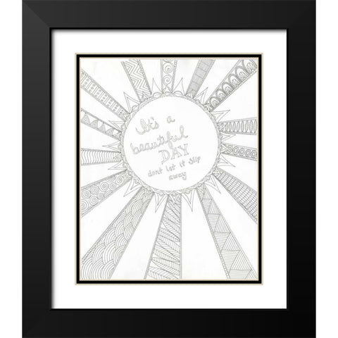 Beautiful Day Black Modern Wood Framed Art Print with Double Matting by Varacek, Pam