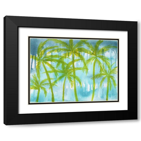 Rainy Paradise Black Modern Wood Framed Art Print with Double Matting by Varacek, Pam