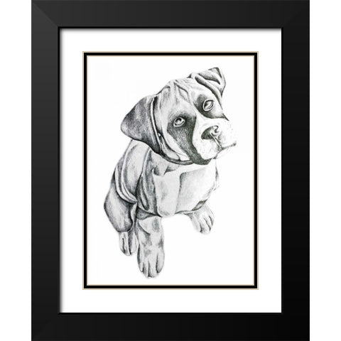 Boxerinpencil Black Modern Wood Framed Art Print with Double Matting by Varacek, Pam