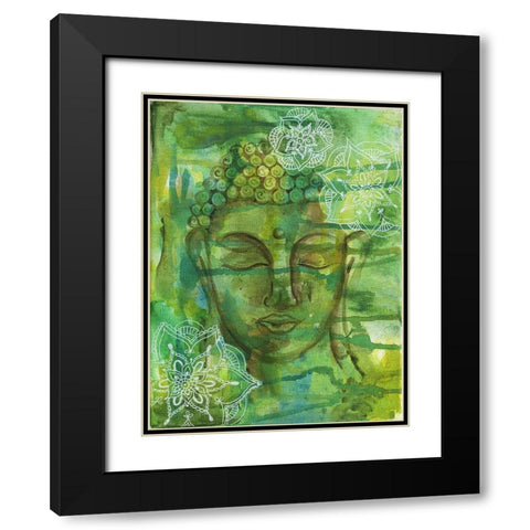 Sentient Being Black Modern Wood Framed Art Print with Double Matting by Varacek, Pam