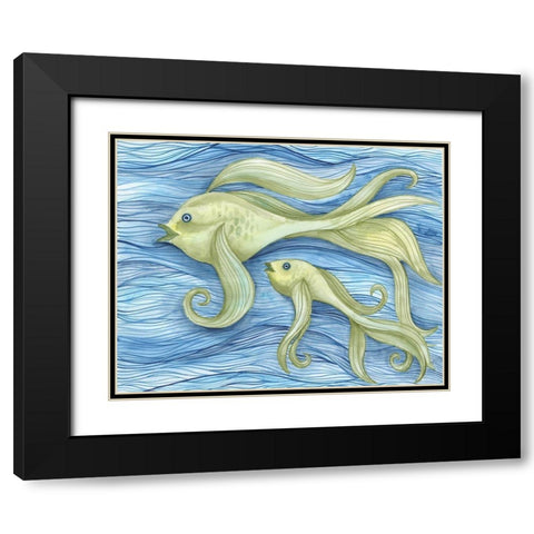 Leading The Way Black Modern Wood Framed Art Print with Double Matting by Varacek, Pam