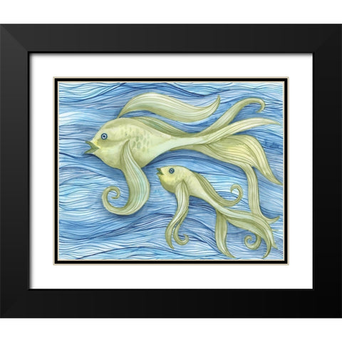 Leading The Way Black Modern Wood Framed Art Print with Double Matting by Varacek, Pam
