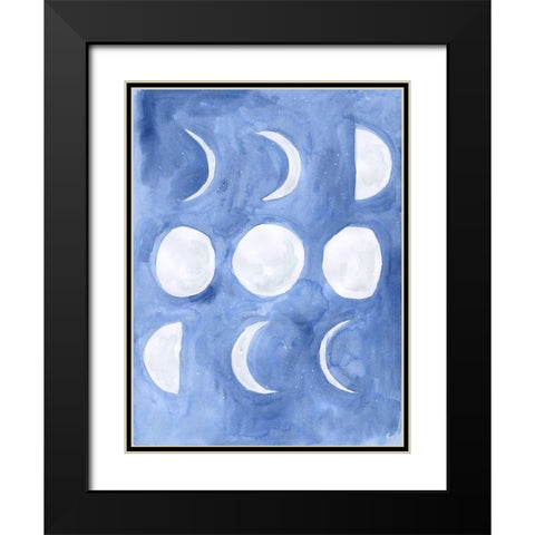 Many Phases Black Modern Wood Framed Art Print with Double Matting by Varacek, Pam